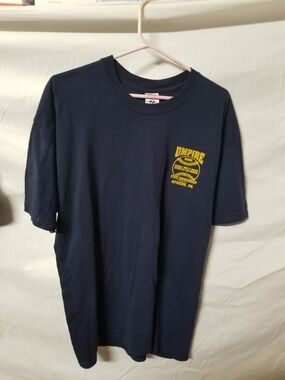 Jerzees Navy Short-Sleeve T-Shirt with Yellow Umpire Logo